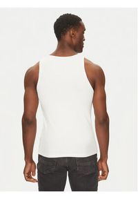 Jack & Jones - Jack&Jones Tank top Islington 12273156 Biały Slim Fit. Kolor: biały. Materiał: bawełna