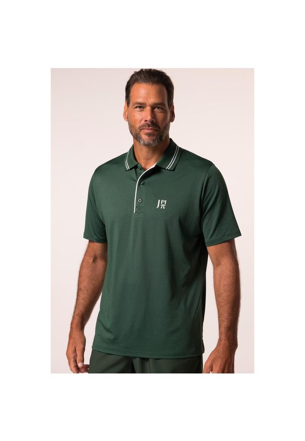 JAY-PI - Męska Funkcyjna koszulka polo tenis rękaw 1/2 QuickDry. Typ kołnierza: polo. Kolekcja: plus size. Kolor: zielony. Materiał: poliester, materiał, elastan