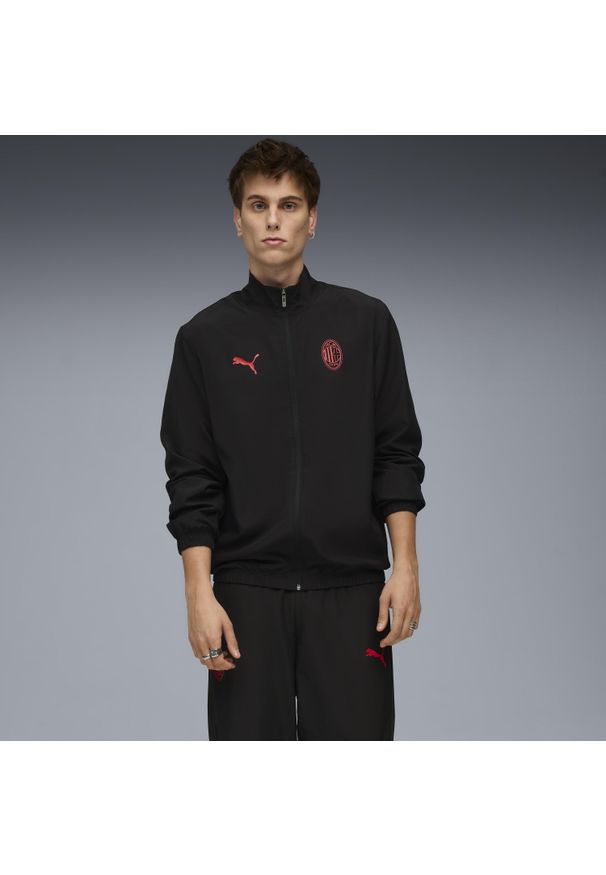 Dres piłkarski Puma AC Milan sezon 25/26. Materiał: dresówka. Sport: piłka nożna