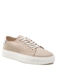 Sneakersy Calvin Klein Low Top Lace Up Unlined Nb HM0HM00848 Stony Beige PEA. Kolor: beżowy. Materiał: nubuk, skóra