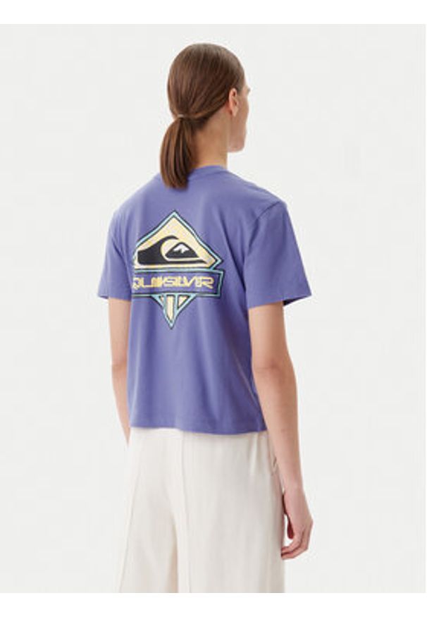 Quiksilver T-Shirt EQWZT03181 Fioletowy Relaxed Fit. Kolor: fioletowy. Materiał: bawełna