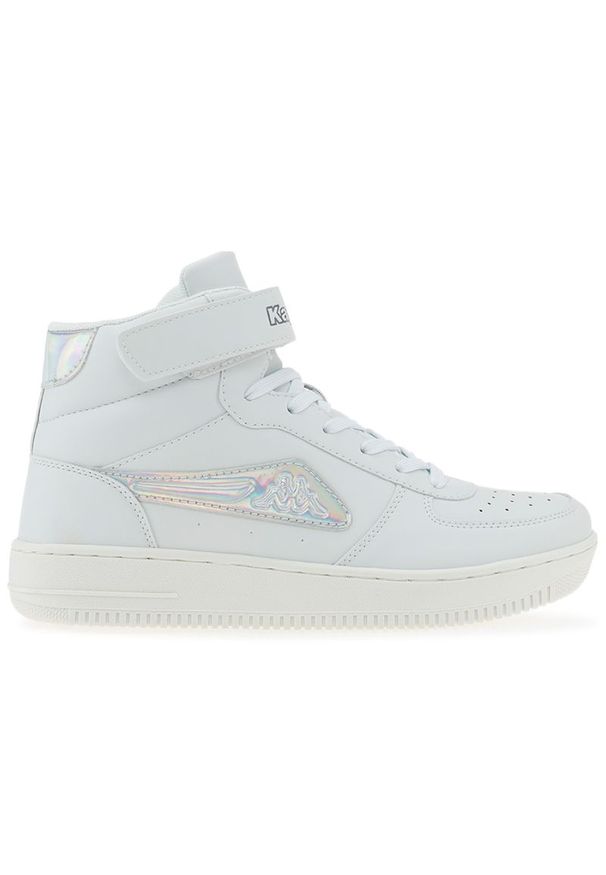 Buty Kappa Bash Mid 242610GC-1017 - białe. Okazja: na co dzień. Kolor: biały. Materiał: materiał, syntetyk, guma. Szerokość cholewki: normalna. Sezon: lato