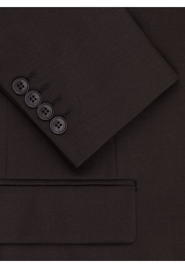 Pako Lorente - PAKO LORENTE – Brązowa marynarka garniturowa. Okazja: na spotkanie biznesowe. Kolor: brązowy. Materiał: wełna, poliester, wiskoza. Styl: biznesowy