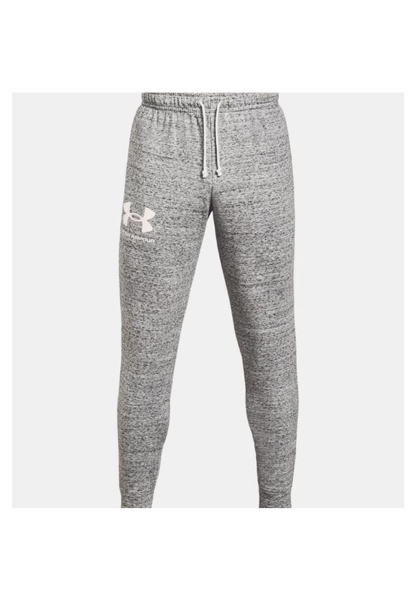 Spodnie dresowe męskie Under Armour RIVAL TERRY JOGGER. Kolor: szary. Materiał: dresówka. Sport: fitness