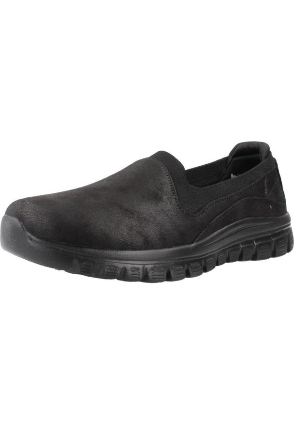 skechers - Kapcie SKECHERS GRACEFUL - LEANING I Czarny. Kolor: czarny. Materiał: syntetyk, tkanina