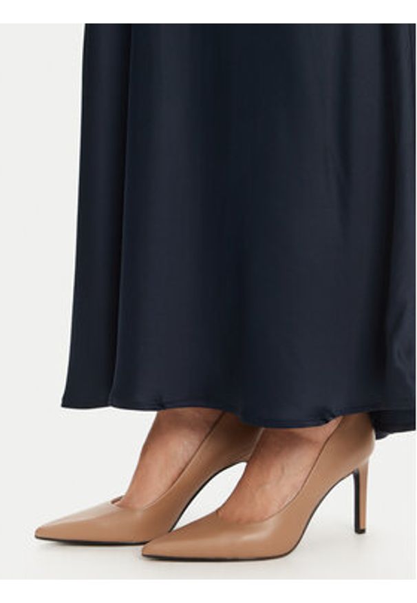 ViCOLO Spódnica maxi TD0472 Granatowy Slim Fit. Kolor: niebieski. Materiał: wiskoza