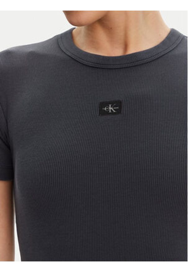 Calvin Klein Jeans Sukienka codzienna J20J225265 Szary Slim Fit. Okazja: na co dzień. Kolor: szary. Materiał: bawełna. Typ sukienki: proste. Styl: casual