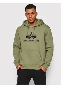Alpha Industries Bluza Basic 178312 Zielony Regular Fit. Kolor: zielony. Materiał: bawełna #1