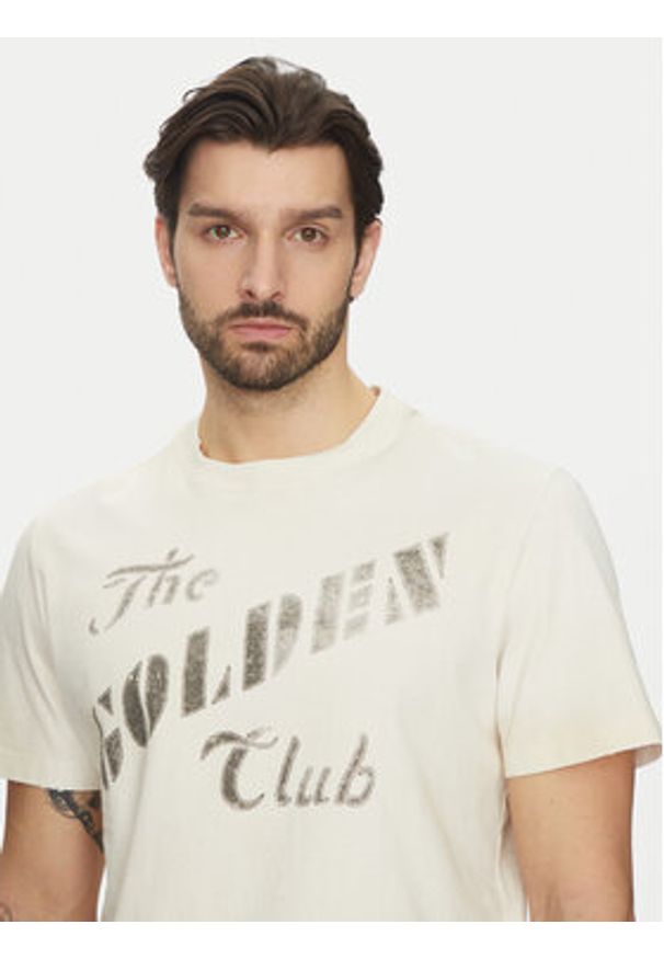 GOLDEN GOOSE T-Shirt GMP01220.P001642 Écru Regular Fit. Materiał: bawełna