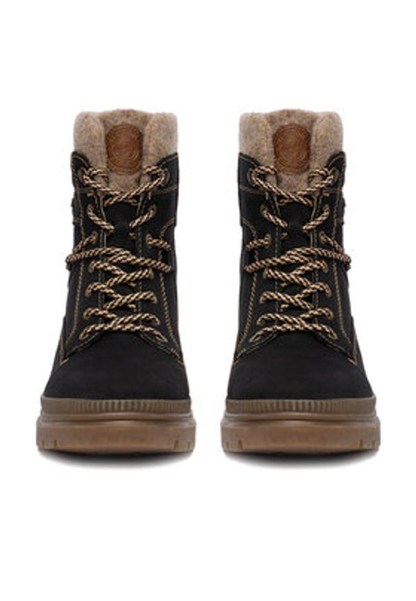 Remonte Trzewiki CEO-D0C77-02 Czarny. Kolor: czarny. Materiał: zamsz, skóra