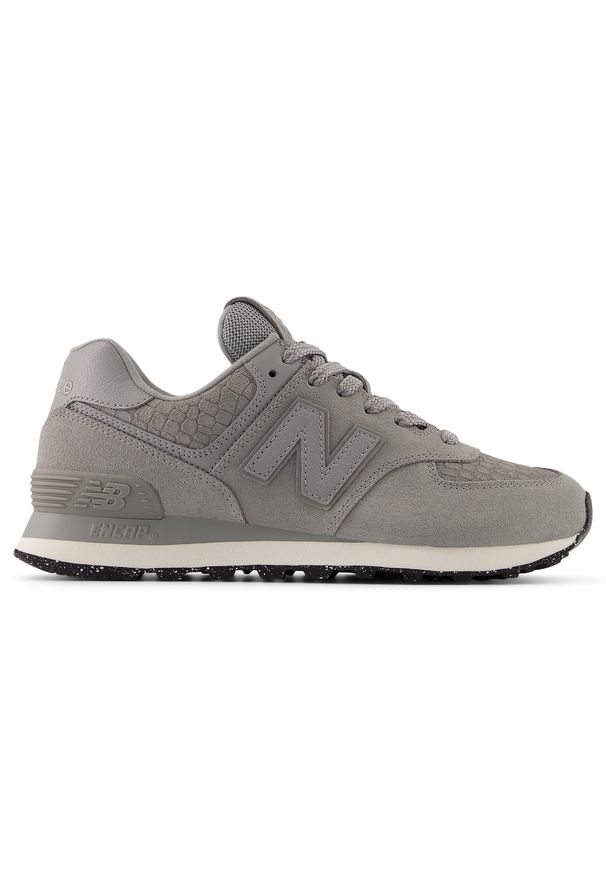 Buty damskie New Balance WL574PYG – szare. Kolor: szary. Materiał: guma, syntetyk, zamsz, materiał. Szerokość cholewki: normalna. Model: New Balance 574