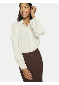Vila Koszula Brietta 14102572 Écru Regular Fit. Kolor: kremowy. Materiał: syntetyk #7