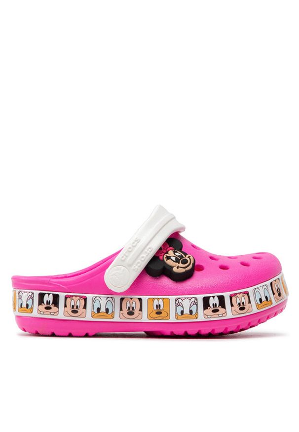 Crocs Klapki Fl Minnie Mouse Band 207720 Różowy. Kolor: różowy. Wzór: motyw z bajki