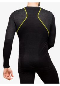 LA SPORTIVA - Bluza termoaktywna męska La Sportiva Wool40 Aero Longsleeve. Kolor: czarny. Długość rękawa: długi rękaw. Sport: turystyka piesza