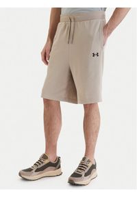 Under Armour Szorty sportowe UA Rival Lightweight 6009345 Beżowy Regular Fit. Kolor: beżowy. Materiał: bawełna. Styl: sportowy #1