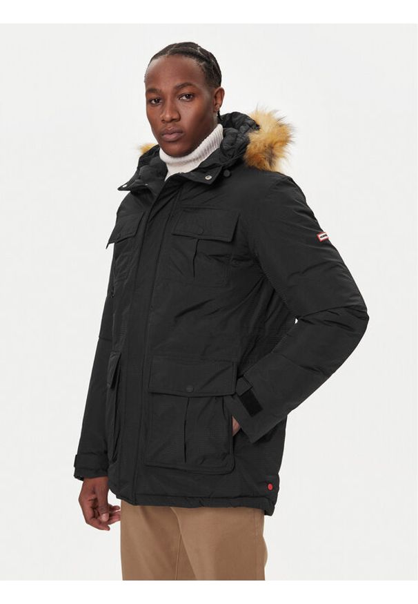 Hunter Parka Angus HARM0018252 Czarny Regular Fit. Kolor: czarny. Materiał: syntetyk