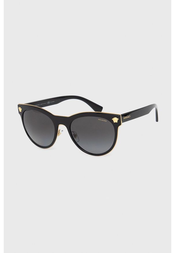 VERSACE - Versace - Okulary przeciwsłoneczne 0VE2198. Kształt: owalne. Kolor: czarny