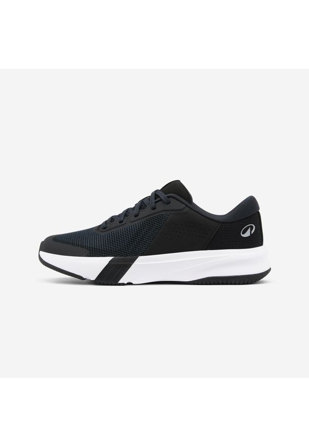DOMYOS - Buty fitness damskie Energy. Kolor: czarny, biały, wielokolorowy. Materiał: kauczuk. Sport: fitness