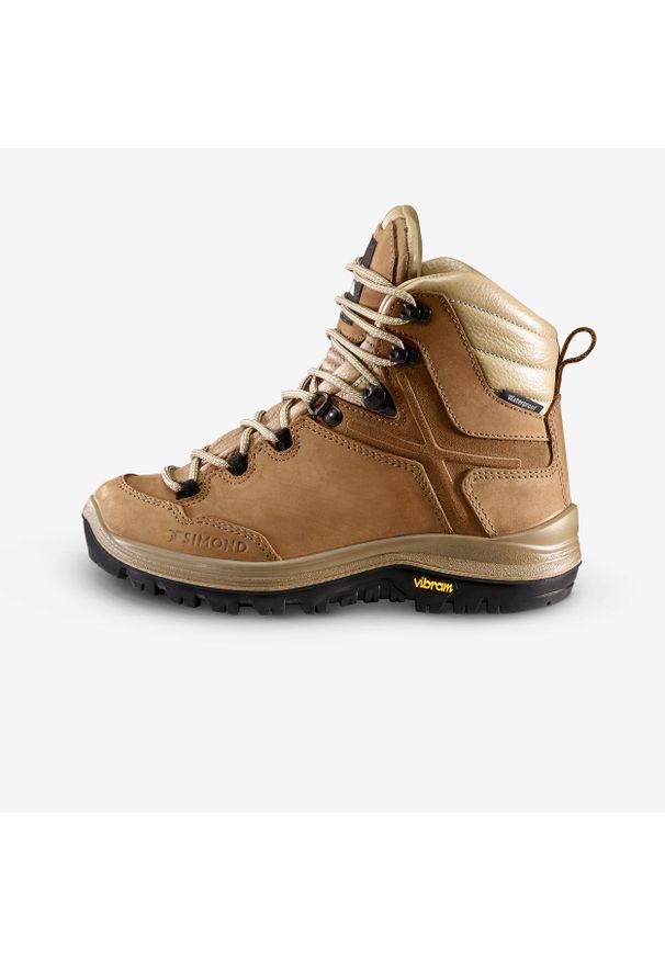SIMOND - Buty trekkingowe damskie MT500 Vibram skóra wodoodporne. Wysokość cholewki: przed kolano. Kolor: beżowy. Materiał: skóra. Szerokość cholewki: normalna. Sezon: lato