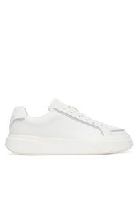 Calvin Klein Sneakersy Chunky Cupsole Lace Up Lth Pinch YM0YM01454 Biały. Kolor: biały. Materiał: skóra #1