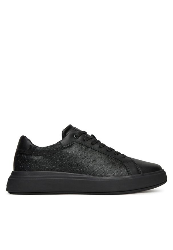 Calvin Klein Sneakersy Chunky Low Top Lace Up Mono HM0HM01970 Czarny. Kolor: czarny. Materiał: skóra