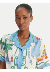 Seafolly Koszula Viva Vacation 55668-TO Błękitny Regular Fit. Kolor: niebieski. Materiał: wiskoza #4