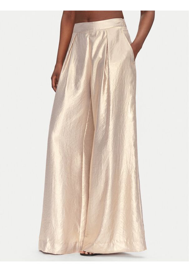 ACCESS FASHION Spodnie palazzo 53-5034-922 Złoty Wide Leg. Kolor: złoty. Materiał: syntetyk