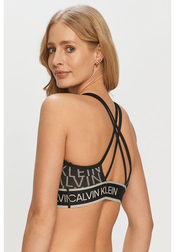 Calvin Klein Performance - Biustonosz sportowy. Kolor: czarny