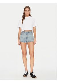 Guess Szorty jeansowe W5GD0Y D5O14 Niebieski Regular Fit. Kolor: niebieski. Materiał: bawełna
