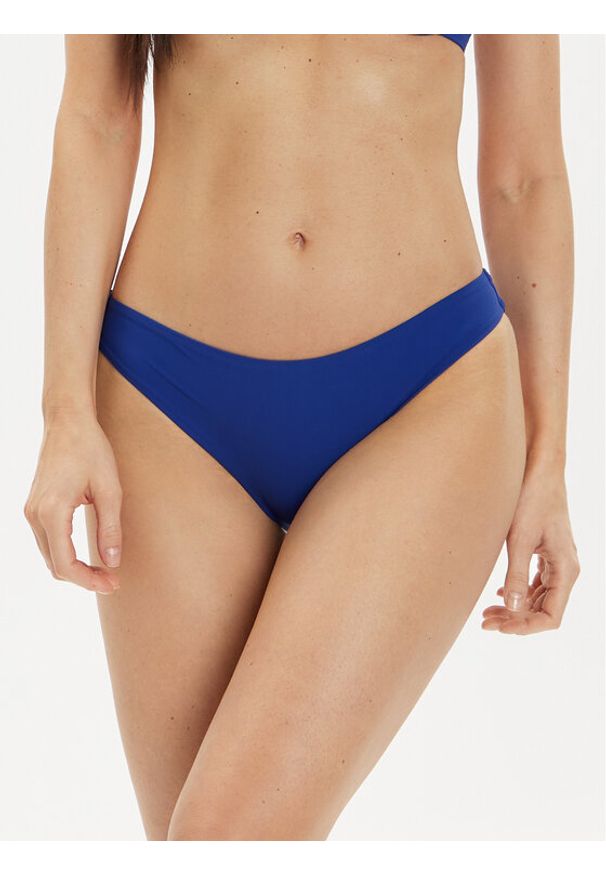 Calvin Klein Swimwear Dół od bikini KW0KW02384 Granatowy. Kolor: niebieski. Materiał: syntetyk