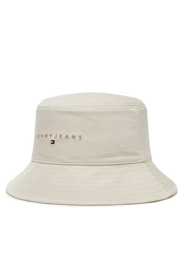 Tommy Jeans Bucket Tjm Linear Logo AM0AM13420 Beżowy. Kolor: beżowy. Materiał: bawełna, materiał