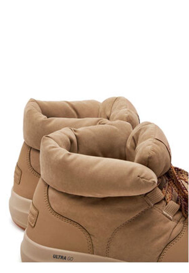 skechers - Skechers Trzewiki Glacial Ultra - Trend Up 144194 Beżowy. Kolor: beżowy. Materiał: materiał