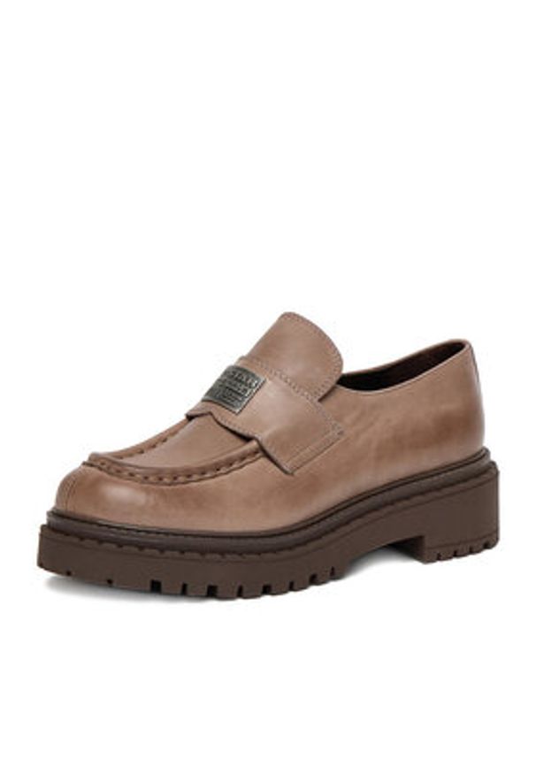 G-Star RAW - G-Star Raw Loafersy EO-DOLUNAY-25FW05 Beżowy. Kolor: beżowy. Materiał: skóra