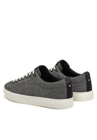 TOMMY HILFIGER - Tommy Hilfiger Tenisówki Th Hi Vulc Low Core Chambray FM0FM05389 Szary. Kolor: szary. Materiał: materiał #3