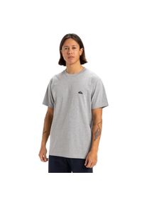 Quiksilver - Koszulka z krótkim rękawem BASIC męska. Kolor: szary. Materiał: materiał, bawełna. Długość rękawa: krótki rękaw. Długość: krótkie. Wzór: haft #1