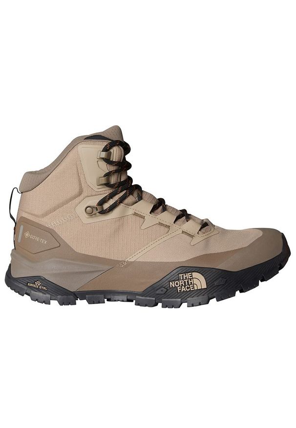 Buty męskie The North Face Offtrail Gore-Tex 0A8AETC891 - beżowe. Kolor: beżowy. Materiał: guma, tkanina. Szerokość cholewki: normalna. Technologia: Gore-Tex. Sport: bieganie