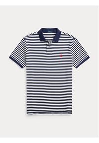 Polo Ralph Lauren Polo 710956682001 Granatowy Custom Slim Fit. Typ kołnierza: polo. Kolor: niebieski. Materiał: bawełna #5