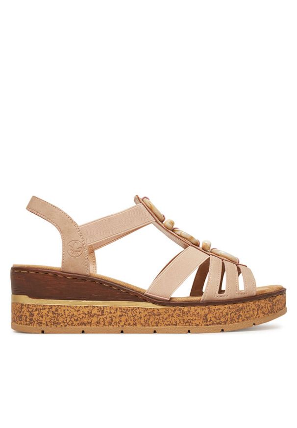 Rieker Sandały CEO-63778-31 Beżowy. Kolor: beżowy. Materiał: materiał