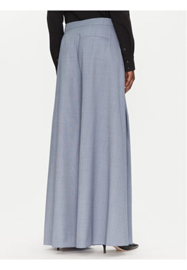 BOSS Spodnie palazzo Tetosa1 50545699 Niebieski Wide Leg. Kolor: niebieski. Materiał: wełna