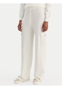 Liu Jo Spodnie materiałowe TF5041 MS75L Écru Regular Fit. Materiał: syntetyk #1