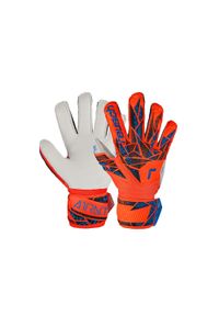 Reusch - Rękawice bramkarskie dziecięce REUSCH Attrakt Solid Finger Support Junior. Kolor: wielokolorowy, pomarańczowy, niebieski, czarny