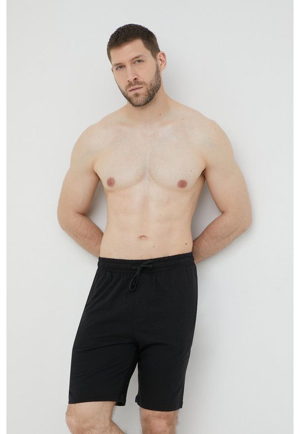 Calvin Klein Underwear szorty piżamowe męska kolor czarny melanżowa. Kolor: czarny. Materiał: materiał. Wzór: melanż