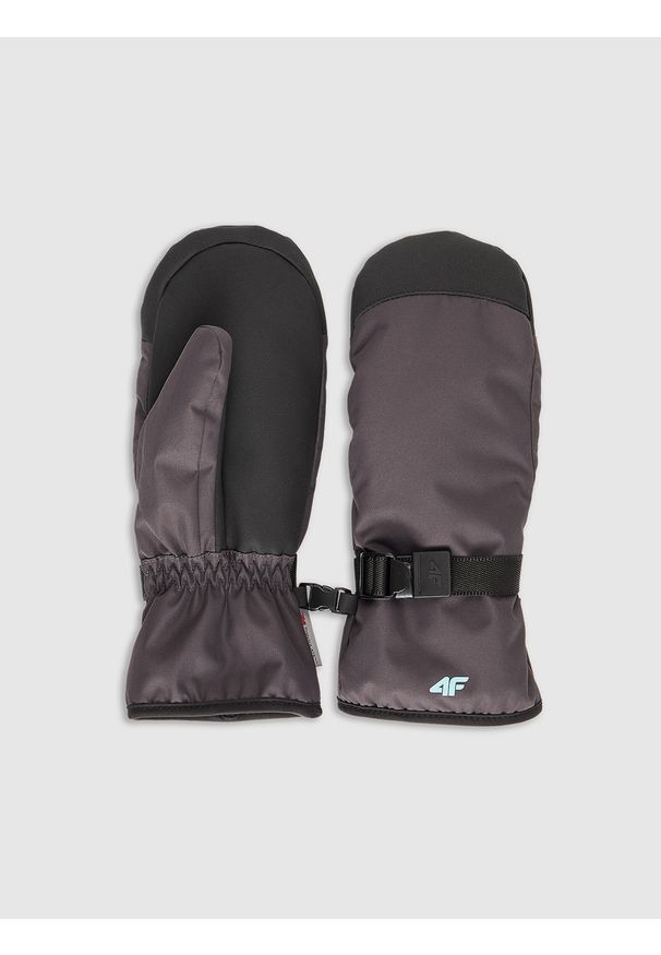 4f - 4F Rękawiczki narciarskie Thinsulate dziewczęce - szare S. Kolor: szary. Technologia: Thinsulate. Sezon: zima. Sport: narciarstwo