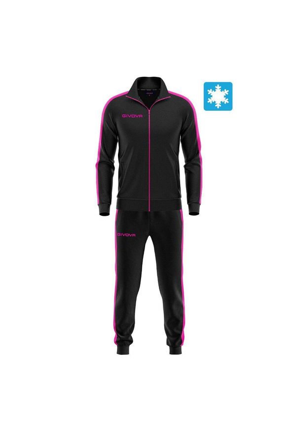 Givova - Warehouse 4 Tuta Revolution Felpa dres dla dziewczynki 3XS — granatowy. Okazja: na uczelnię, na co dzień. Kolor: wielokolorowy, niebieski, czarny. Materiał: dresówka. Styl: casual, sportowy