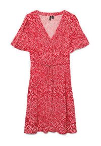 Vero Moda Sukienka letnia Alba 10292845 Czerwony Regular Fit. Kolor: czerwony. Materiał: wiskoza. Sezon: lato #6