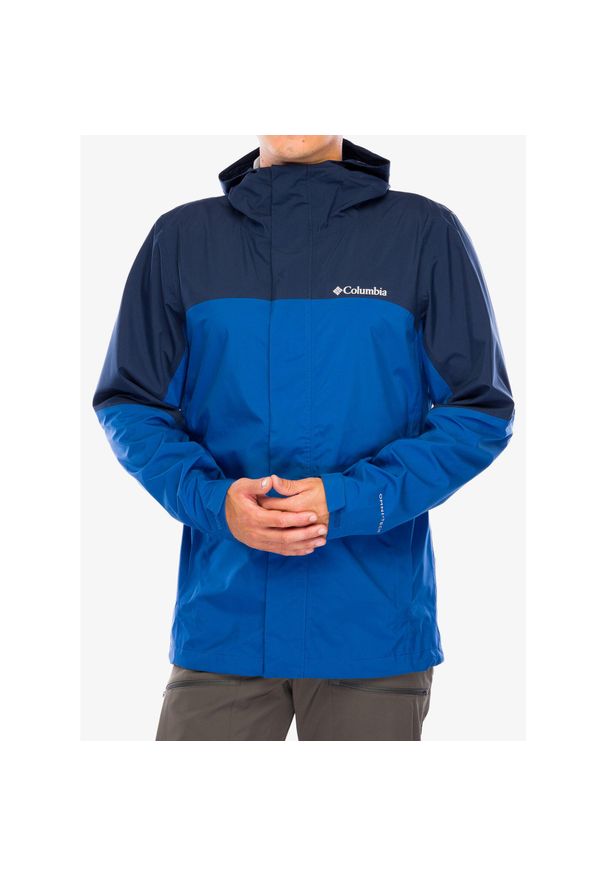 columbia - Kurtka przeciwdeszczowa męska Columbia Wahkeena Falls 3L Shell. Kolor: niebieski. Sport: turystyka piesza