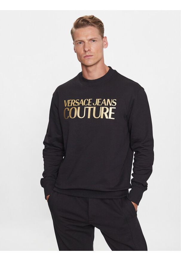Versace Jeans Couture Bluza 75GAIT01 Czarny Regular Fit. Kolor: czarny. Materiał: bawełna