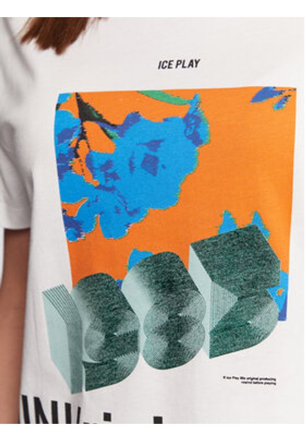 Ice Play T-Shirt 23E U2M0 F023 6324 1101 Biały Regular Fit. Kolor: biały. Materiał: bawełna