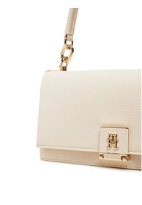 TOMMY HILFIGER - Tommy Hilfiger Torebka Th Her Med Crossover AW0AW17216 Beżowy. Kolor: beżowy. Materiał: skórzane #4