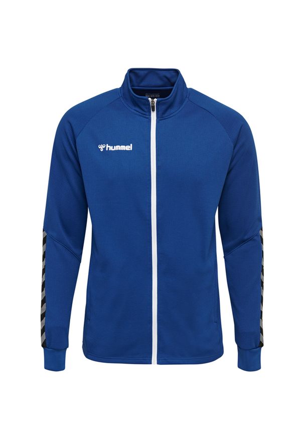Kurtka Sportowa Hummel HML AUTHENTIC POLY ZIP JACKET granatowa. Kolor: niebieski. Materiał: tkanina